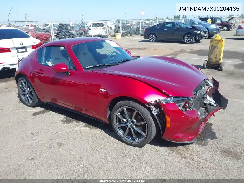 2018 Mazda Mx-5 Miata Rf Grand Touring VIN: JM1NDAM7XJ0204135 Lot: 42474750