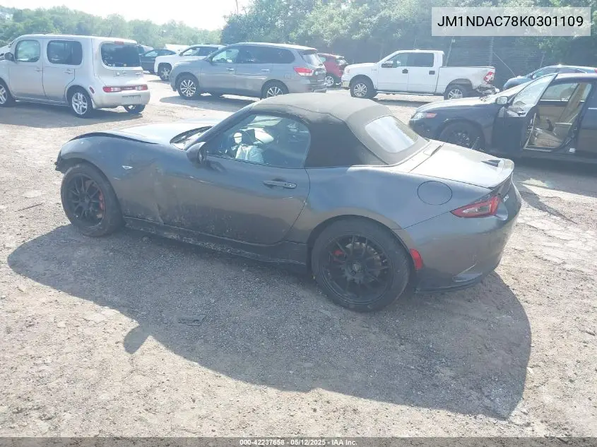 2019 Mazda Mx-5 Miata Club VIN: JM1NDAC78K0301109 Lot: 42237658