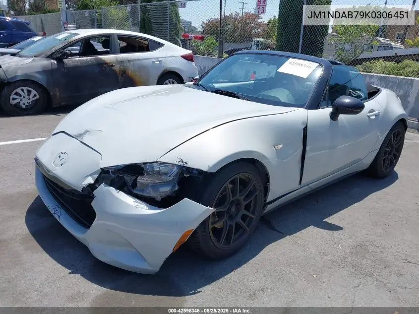 2019 Mazda Mx-5 Miata Sport VIN: JM1NDAB79K0306451 Lot: 42598346