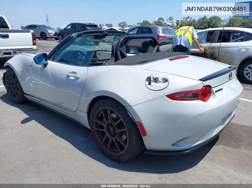 2019 Mazda Mx-5 Miata Sport VIN: JM1NDAB79K0306451 Lot: 42598346