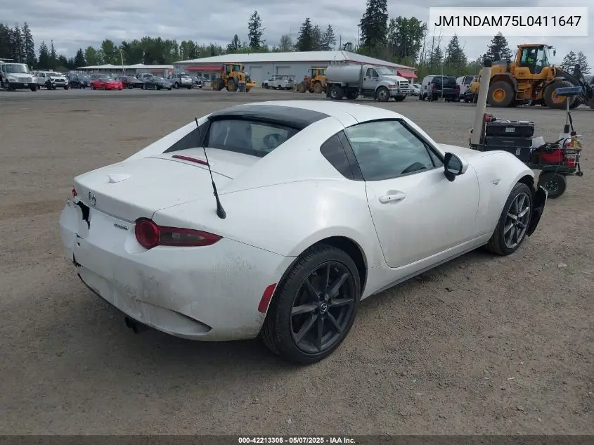 2020 Mazda Mx-5 Miata Rf Grand Touring VIN: JM1NDAM75L0411647 Lot: 42213306