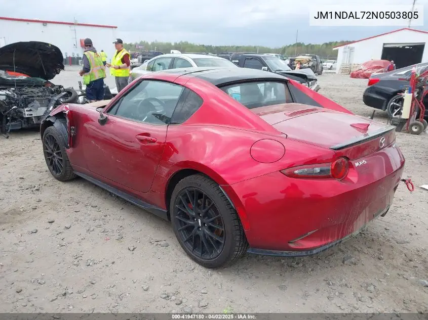2022 Mazda Mx-5 Miata Rf Club VIN: JM1NDAL72N0503805 Lot: 41947180