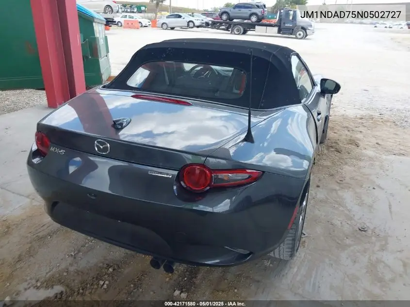 2022 Mazda Mx-5 Miata Grand Touring VIN: JM1NDAD75N0502727 Lot: 42171580