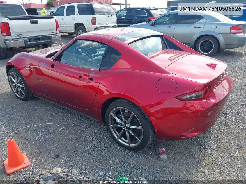 2022 Mazda Mx-5 Miata Rf Grand Touring VIN: JM1NDAM75N0506826 Lot: 42614060