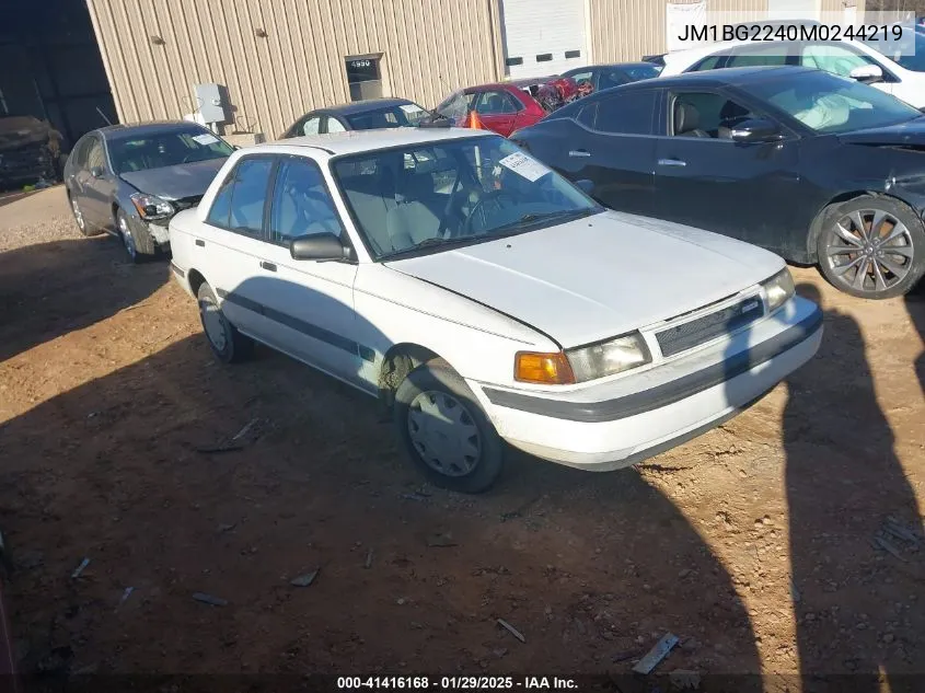 1991 Mazda Protege Dx VIN: JM1BG2240M0244219 Lot: 41416168