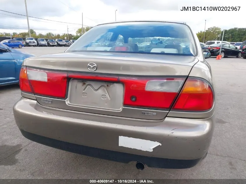 1998 Mazda Protege Dx/Lx VIN: JM1BC1410W0202967 Lot: 40609147