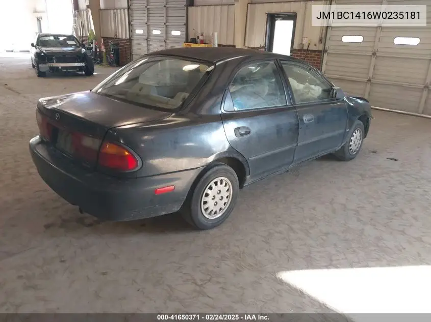 1998 Mazda Protege Dx/Lx VIN: JM1BC1416W0235181 Lot: 41650371