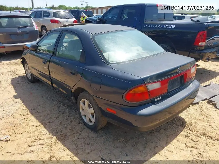 1998 Mazda Protege Dx/Lx VIN: JM1BC1410W0231286 Lot: 42037028