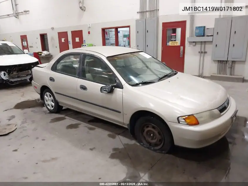 1998 Mazda Protege Dx/Lx VIN: JM1BC1419W0171802 Lot: 42202861
