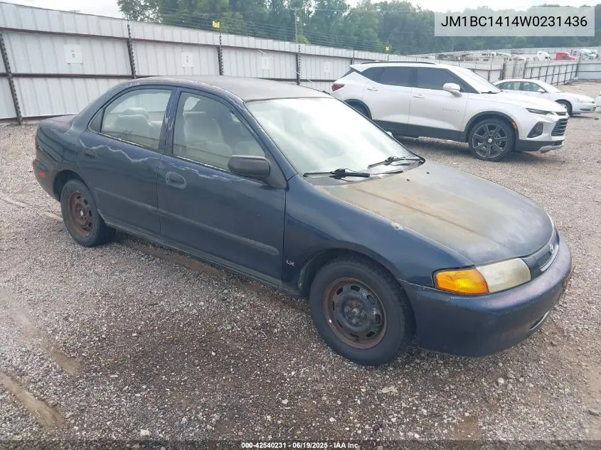 1998 Mazda Protege Dx/Lx VIN: JM1BC1414W0231436 Lot: 42540231