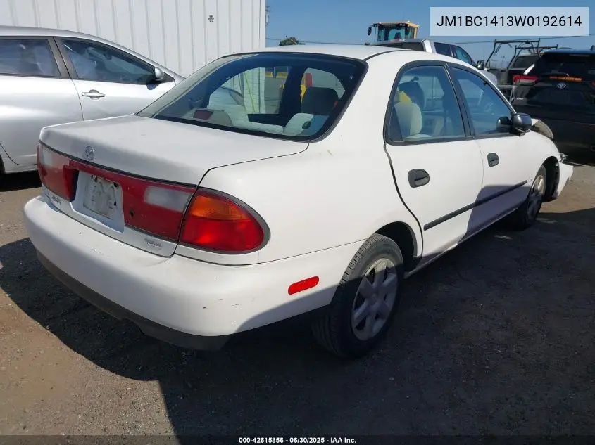 1998 Mazda Protege Dx/Lx VIN: JM1BC1413W0192614 Lot: 42615856