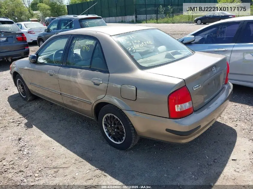 1999 Mazda Protege Dx/Lx VIN: JM1BJ2221X0117175 Lot: 42249883