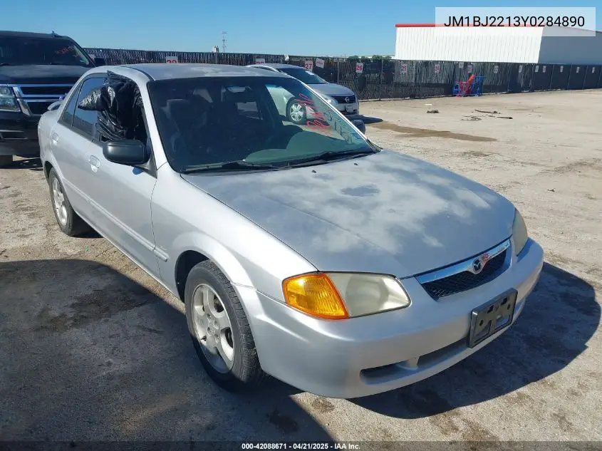2000 Mazda Protege Es VIN: JM1BJ2213Y0284890 Lot: 42088671