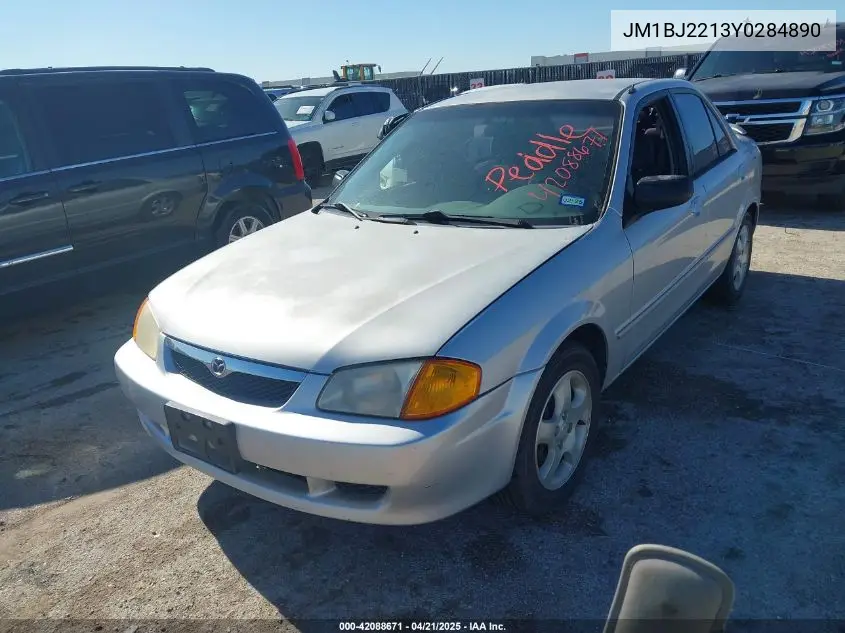 2000 Mazda Protege Es VIN: JM1BJ2213Y0284890 Lot: 42088671