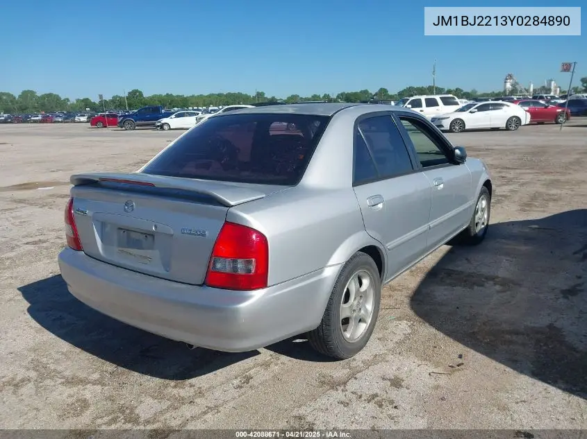 2000 Mazda Protege Es VIN: JM1BJ2213Y0284890 Lot: 42088671