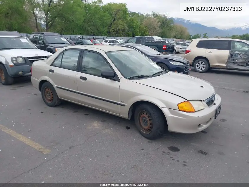 2000 Mazda Protege Dx/Lx VIN: JM1BJ2227Y0237323 Lot: 42179683