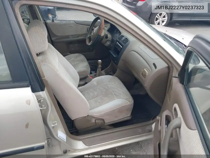 2000 Mazda Protege Dx/Lx VIN: JM1BJ2227Y0237323 Lot: 42179683