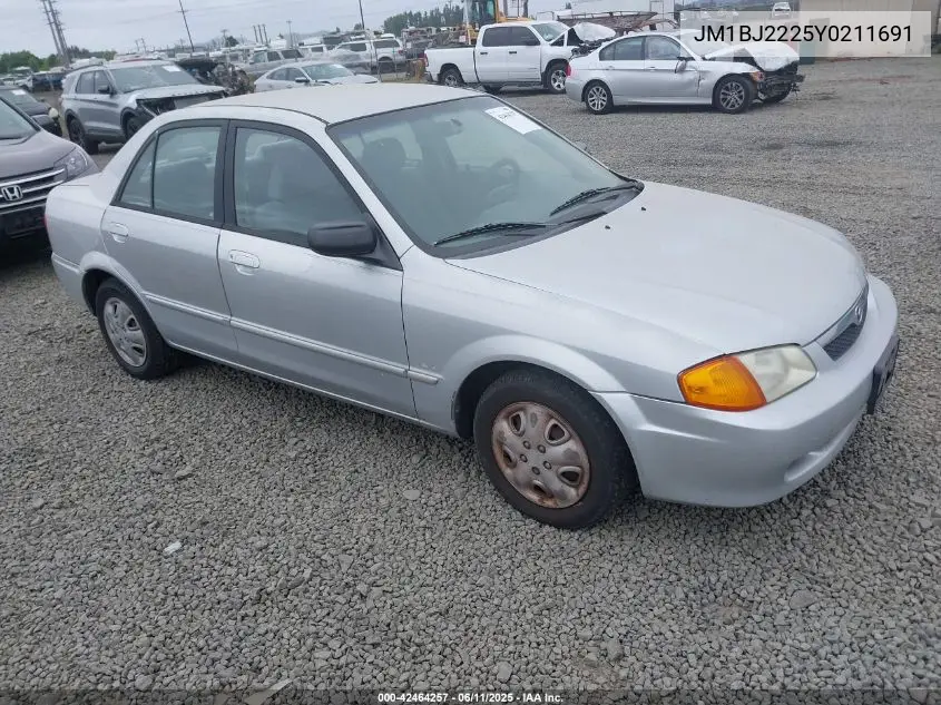 2000 Mazda Protege Dx/Lx VIN: JM1BJ2225Y0211691 Lot: 42464257