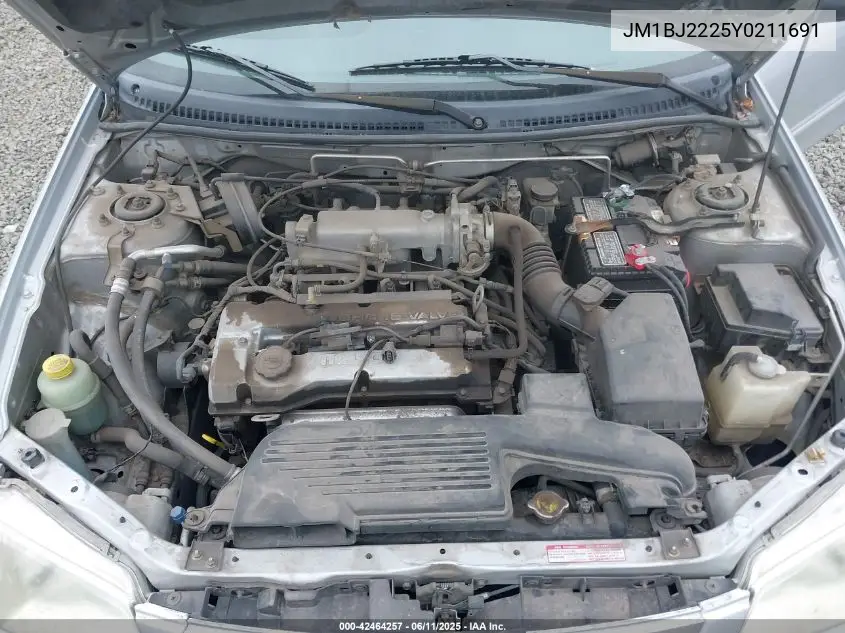 2000 Mazda Protege Dx/Lx VIN: JM1BJ2225Y0211691 Lot: 42464257