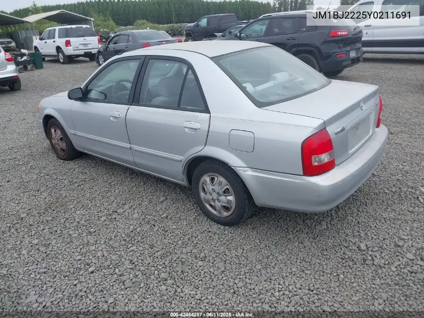 2000 Mazda Protege Dx/Lx VIN: JM1BJ2225Y0211691 Lot: 42464257