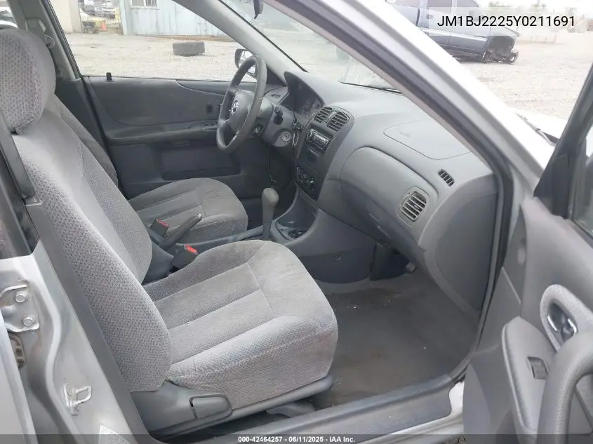 2000 Mazda Protege Dx/Lx VIN: JM1BJ2225Y0211691 Lot: 42464257