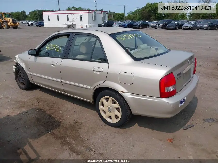 2001 Mazda Protege Es/Lx VIN: JM1BJ225810419421 Lot: 42399761