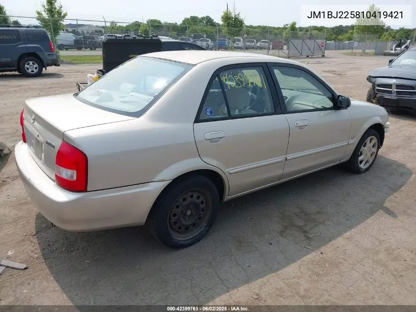 2001 Mazda Protege Es/Lx VIN: JM1BJ225810419421 Lot: 42399761
