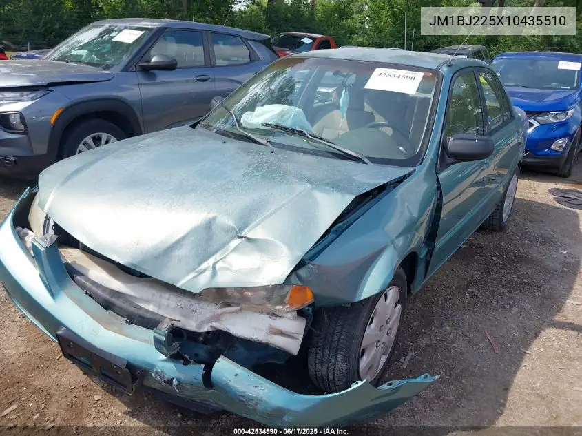 2001 Mazda Protege Es/Lx VIN: JM1BJ225X10435510 Lot: 42534590