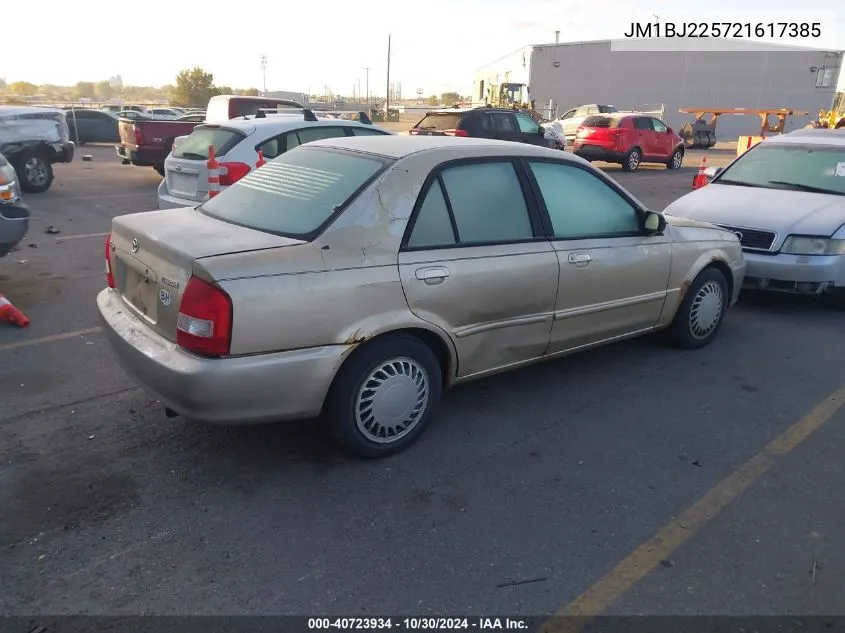 2002 Mazda Protege Dx/Es/Lx VIN: JM1BJ225721617385 Lot: 40723934