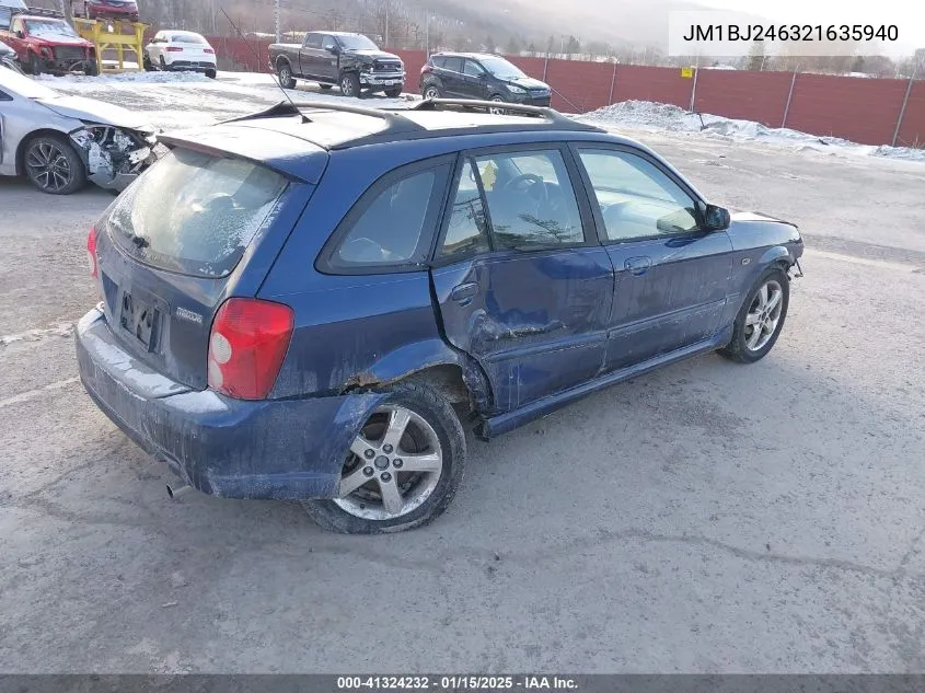 2002 Mazda Protege5 VIN: JM1BJ246321635940 Lot: 41324232