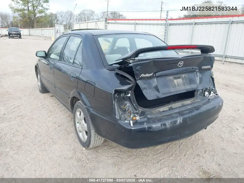 2002 Mazda Protege Dx/Es/Lx VIN: JM1BJ225821583344 Lot: 41727890