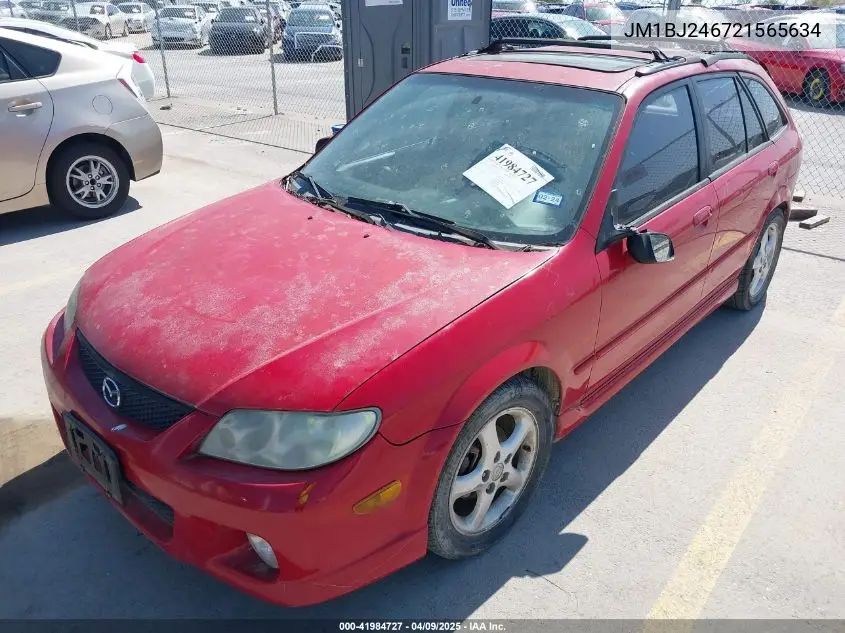 2002 Mazda Protege5 VIN: JM1BJ246721565634 Lot: 41984727
