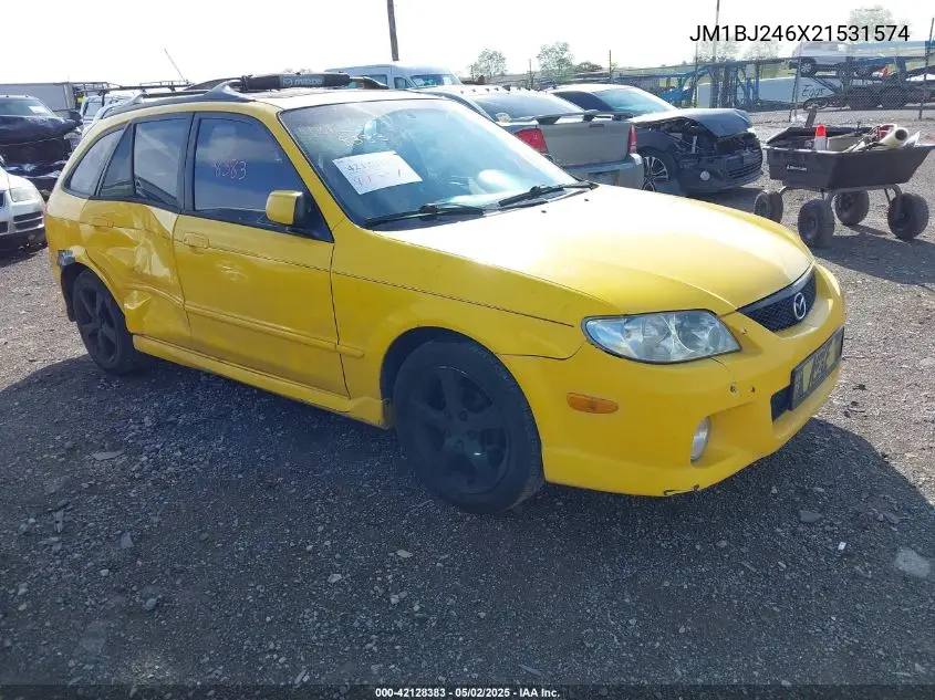 2002 Mazda Protege5 VIN: JM1BJ246X21531574 Lot: 42128383