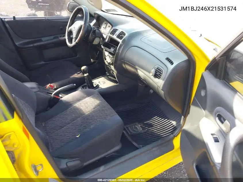 2002 Mazda Protege5 VIN: JM1BJ246X21531574 Lot: 42128383