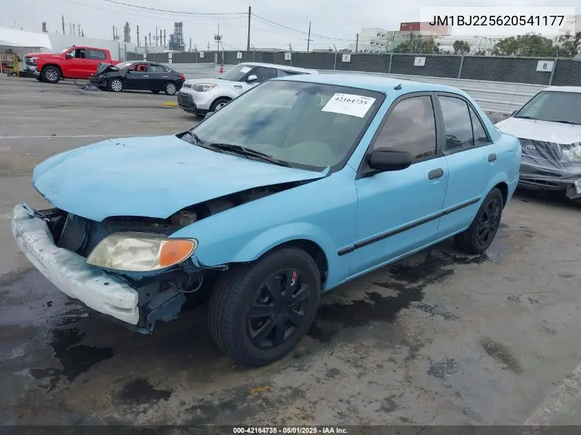 2002 Mazda Protege Dx/Es/Lx VIN: JM1BJ225620541177 Lot: 42164735