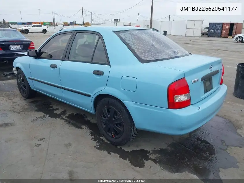 2002 Mazda Protege Dx/Es/Lx VIN: JM1BJ225620541177 Lot: 42164735