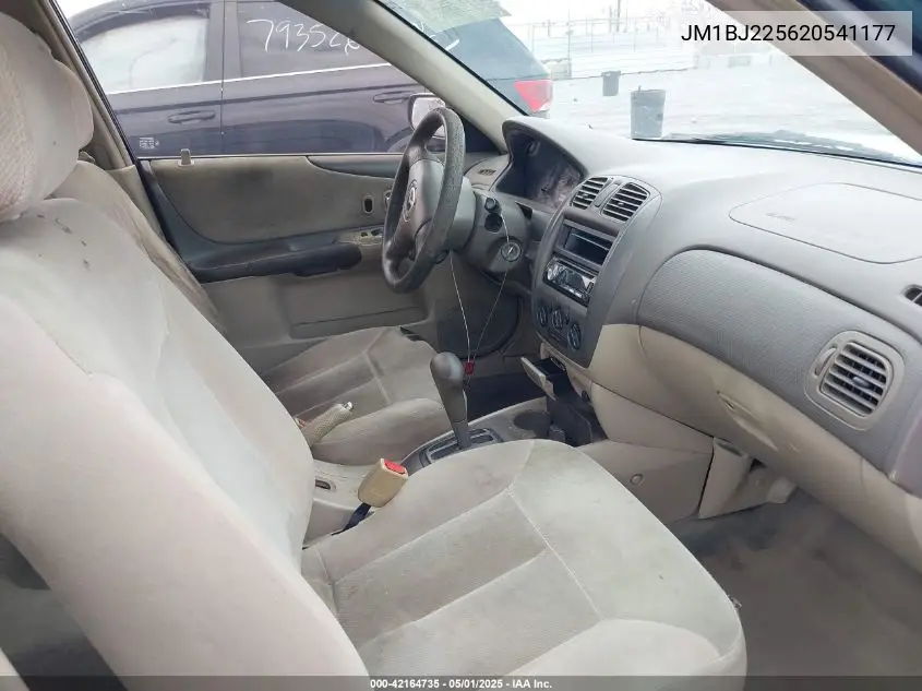 2002 Mazda Protege Dx/Es/Lx VIN: JM1BJ225620541177 Lot: 42164735