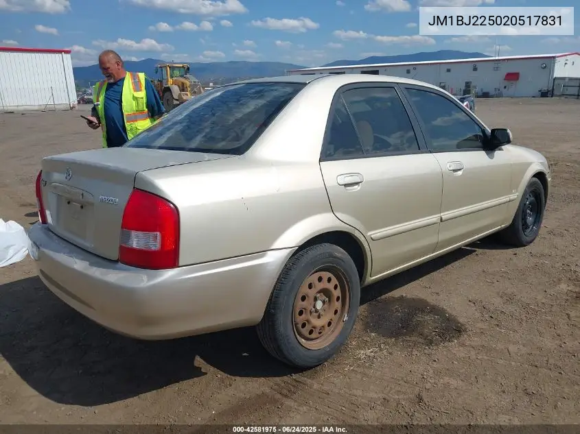 2002 Mazda Protege Dx/Es/Lx VIN: JM1BJ225020517831 Lot: 42581975