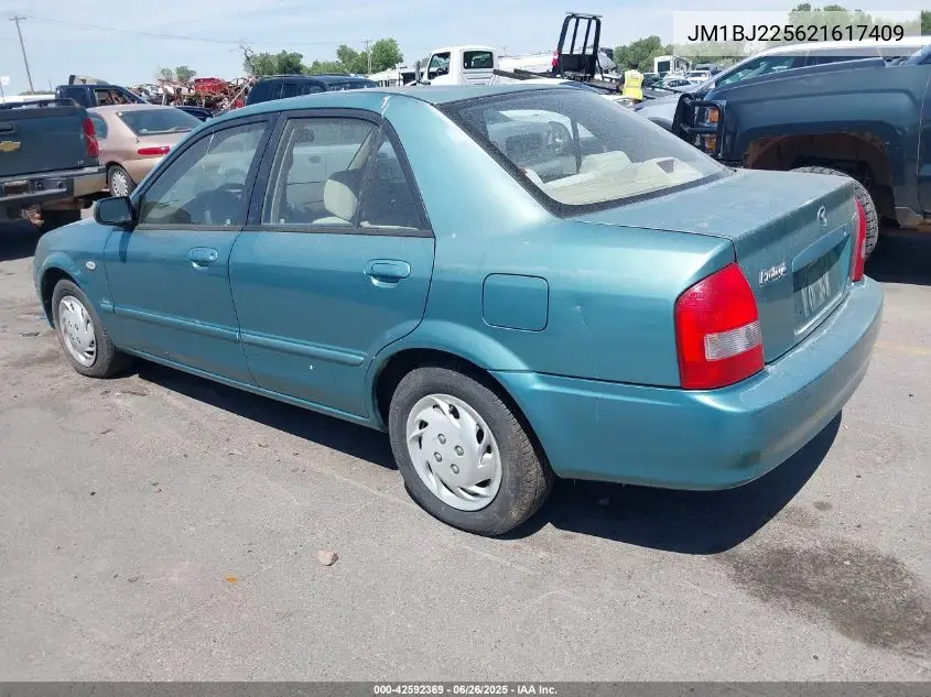 2002 Mazda Protege Dx/Es/Lx VIN: JM1BJ225621617409 Lot: 42592369
