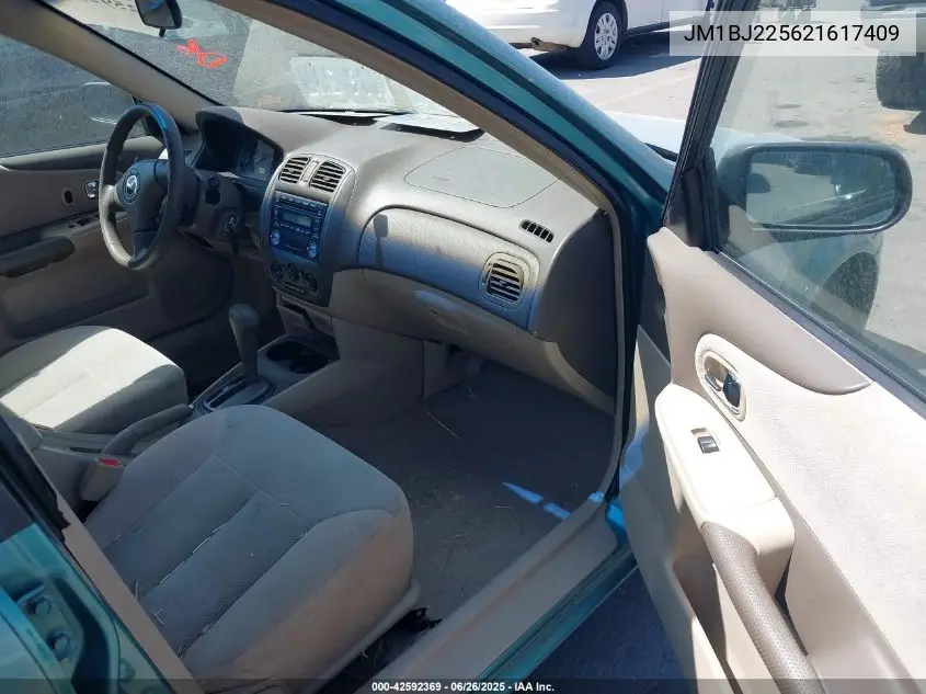 2002 Mazda Protege Dx/Es/Lx VIN: JM1BJ225621617409 Lot: 42592369