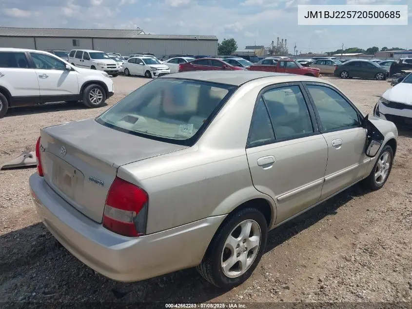 2002 Mazda Protege Dx/Es/Lx VIN: JM1BJ225720500685 Lot: 42662283
