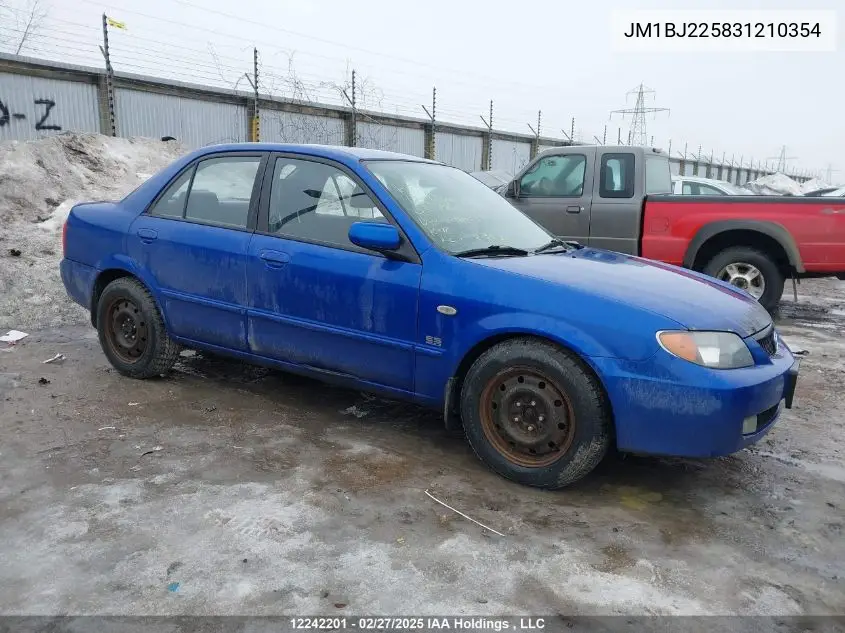 2003 Mazda Protege Dx/Lx/Es VIN: JM1BJ225831210354 Lot: 12242201
