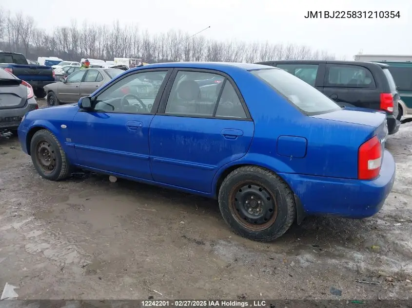 2003 Mazda Protege Dx/Lx/Es VIN: JM1BJ225831210354 Lot: 12242201