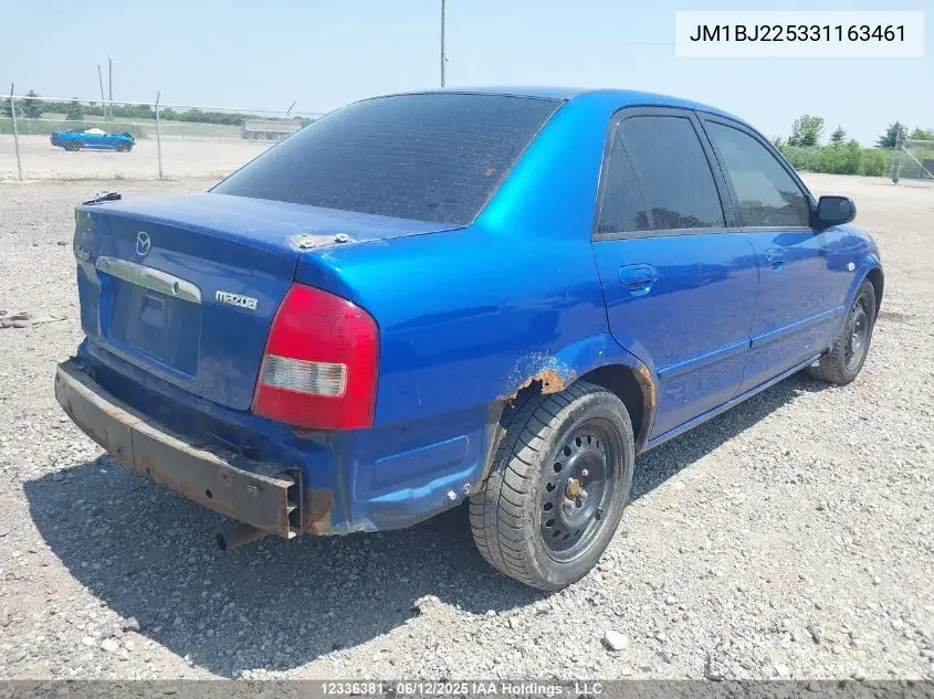 2003 Mazda Protege Dx/Lx/Es VIN: JM1BJ225331163461 Lot: 12336381