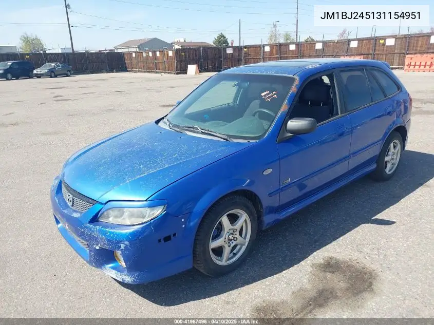 2003 Mazda Protege5 VIN: JM1BJ245131154951 Lot: 41967496
