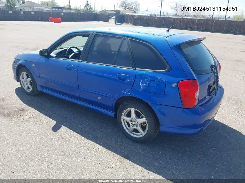 2003 Mazda Protege5 VIN: JM1BJ245131154951 Lot: 41967496