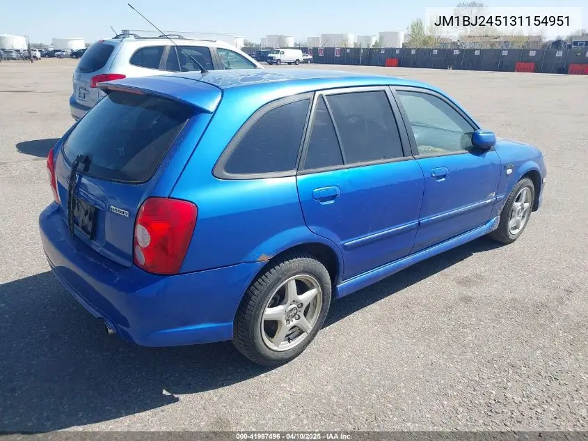 2003 Mazda Protege5 VIN: JM1BJ245131154951 Lot: 41967496