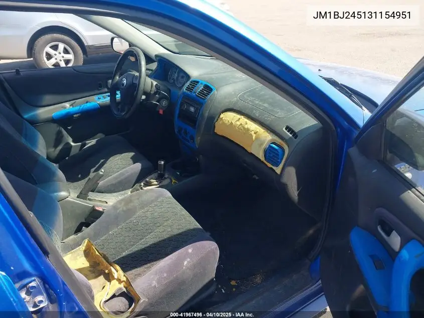 2003 Mazda Protege5 VIN: JM1BJ245131154951 Lot: 41967496