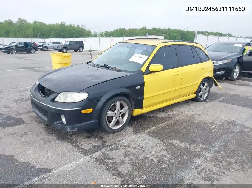 2003 Mazda Protege5 VIN: JM1BJ245631111660 Lot: 42155636