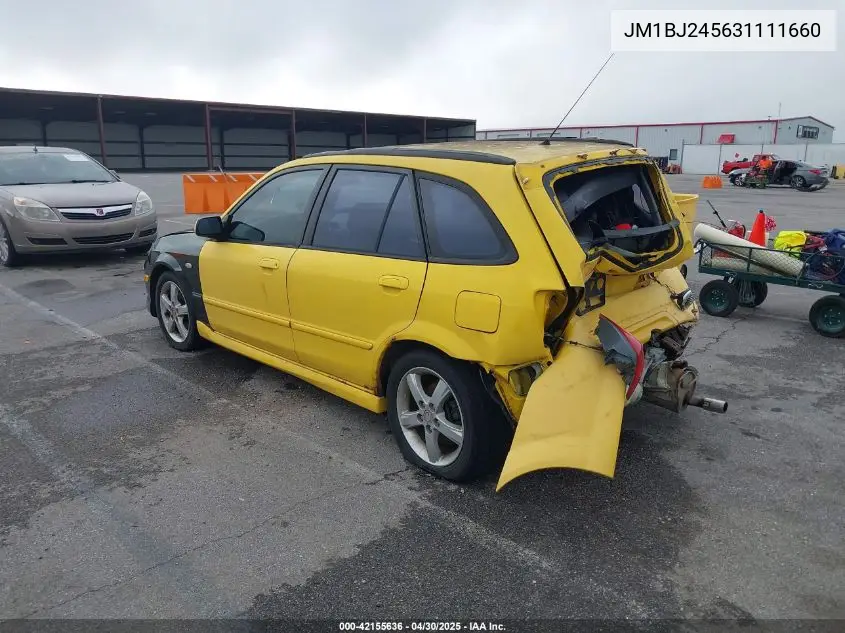 2003 Mazda Protege5 VIN: JM1BJ245631111660 Lot: 42155636